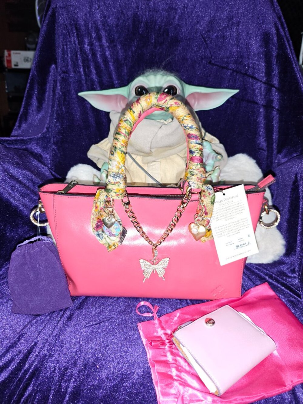 Patricia Nash Top-Handle/Crossbody Aileen in Passion Pink & Scarf (new)